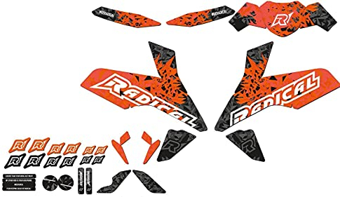Dekor Radical Racing (weiß) passend für KTM Duke 390 (2017 bis 2020) AMZ-RR.09.0013WH.v424
