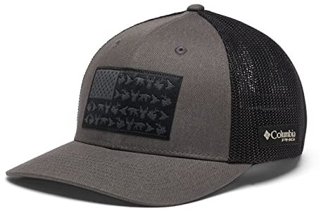 Columbia Unisex PHG Game Flag Mesh Ball Cap Verschluss, Grill/Schwarz, L-XL