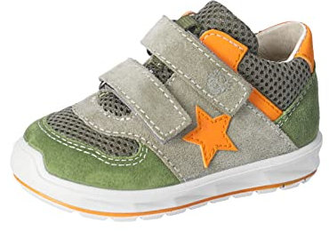 PEPINO Ricosta Jungen Stiefel NURI,Kinder Boots,WMS:Mittel,lose Einlage,Klettstiefel,Booties,Leder,Kids,Kinderschuhe,Kaktus/Oliv (580),22 EU