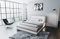 Sofa Dreams Wasserbett Treviso mit beheizbarer Wasserbettmatratze und kompletter Technik LED Beleuchtung 140x200 160x200 180x200 200x200 200x220 (160 x 200 cm, Grau-Weiß)