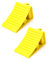 QWORK® 2 Pezzi Cunei frenanti, Generico Cuneo fermaruota, Adatti al rimorchio delle roulotte, Giallo