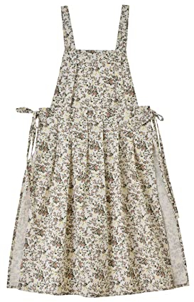 Nanxson Damas Delantal De Algodón Floral Impreso Babero Hendidura Lateral Con Bolsillos Para La Cocina, Jardín, Tareas Domésticas, Floristería