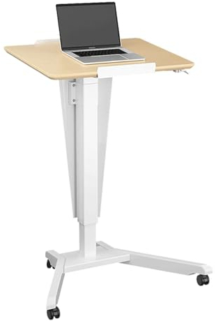 Kleines Podium, höhenverstellbare Rednerpulte mit Rädern, Podium mit Kantenanschlag, Rednerpult mit Tischplatte aus Holz