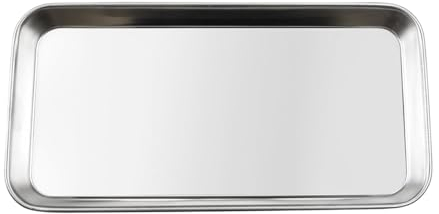 Tabanzhe Stainless Steel Tray Dental Lab Tools Instruments Supplies Rectangular Tray For Lab, Bathroom Organiser, Tattoo Tool Tray