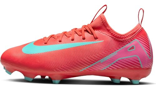 Nike Jr. Zoom Vapor 16 Academy FG/MG Zapatillas de fútbol para niños Ember Glow/Aurora Green 36