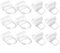 HEBEOT 12 Stück Rollo Pull Down Clips Schnurlos Plissee Vorhang Griff Vorhang Pull Griff Rollo Lift Transparent Griff Vorhang Clips