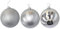 24 Bolas de Navidad 6 cm, Adornos Arbol Navidad con Cordón, Mate, Brillante Bolas Navidad, para Decoracion Navidad, Boda (Plateado Mixto)