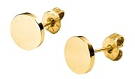 Purelei Ohrstecker Herren – Runde Edelstahl-Ohrstecker in Gold (18K vergoldet) oder Silber – Minimalistisches Design – 7,5 mm Durchmesser – Zeitloser Schmuck für Männer (Gold)