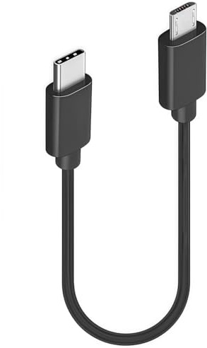 0,5m Kurz Micro USB auf USB C Datenkabel & Ladekabel - Micro für Alte Handys/Old Phones, Smartphones, Kameras,Kopfhörer, USB-C für MacBook, iPhone 17/16/15,Samsung,Moto,PC/Laptop mit USB-C-Anschluss