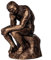 aubaho Skulptur der Denker nach Rodin Eisen Eisenfigur Figur Statue Antik-Stil 27cm Replik Kopie