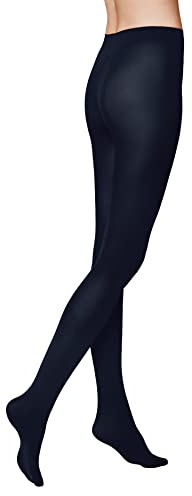 KUNERT Mystique 100, blickdichte Strumpfhose, mit druckfreiem Wohlfühlbund, schwarze Damenstrumpfhose, matt, 100 den