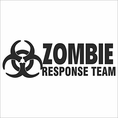 JINTORA - Autoaufkleber Tuning - Auto Aufkleber - Zombie Response Team - 210x70 mm - Auto Sticker Bus Fenster Heckscheibe Camper wetterfest Outdoor Sticker Auto Deko LKW Tuning - schwarz