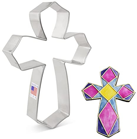Ann Clark Cookie Cutters Extra Large Cross Cookie Cutter by Tunde's Creations, 14 cm