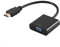 RETYLY HDMI vers VGA HDMI Male vers VGA RGB Femme Adaptateur de convertisseur Video Male a Cable Femelle 1080P pour convertisseur Adaptateur Pc Male-Femelle (Noir)
