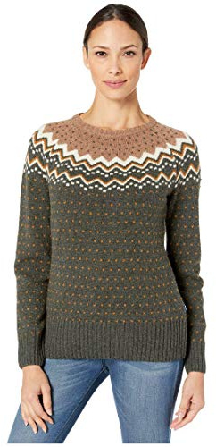 Fjallraven Damen Övik Knit Sweater Sweatshirt, Deep Forest, XXS EU