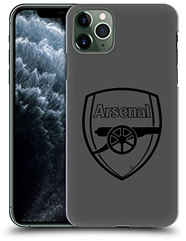 Head Case Designs Officially Licensed Arsenal FC Black Logo Crest 2 Hard Back Case Compatible With Apple iPhone 11 Pro Max