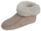 Naturasan Lammfell Hausschuhe Damen | Mokassin mit Ledersohle | Lammfell-Hüttenschuhe mit Stulpe, HS-01, Beige Gr.39
