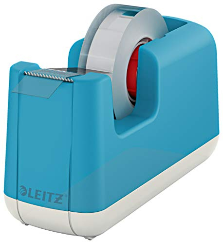 Leitz Klebeband-Tischabroller, Stabiler Stand, Klebebandabroller inkl. Klebeband, Sanftes Blau, Cosy-Serie, 53670061
