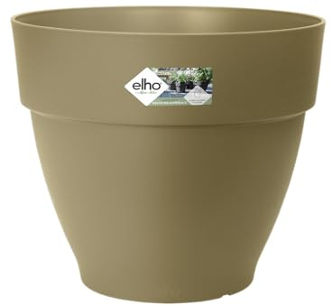elho Vibia Campana Round 35 - Plant Pot for Outdoor - 100% Recycled Plastic - Ø 34.5 x H 29.7 cm - Green/Sage Green