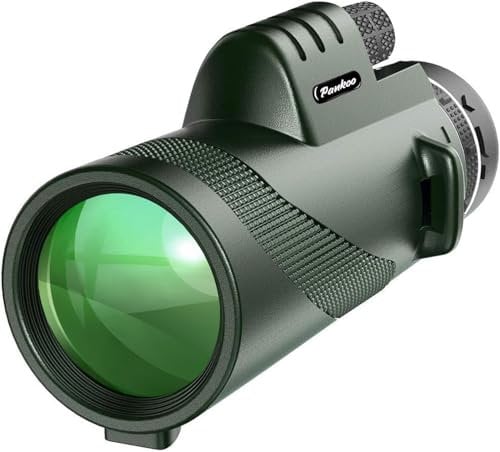 Pankoo 40X60 HD Monocular Telescope with Smartphone Holder & Tripod, 2025 Power BAK4 Prism Compact Monoculars for Adults, HD Monocular Scope for Bird Watching Hiking