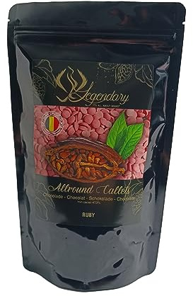 Legendary CALLETS RUBY 500 gr - Original belgische Schoko Drops, für Schokoladen-Fondue und Schoko-Brunnen, Ganache, Glasur, zum Trinken usw.