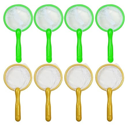 TOYANDONA 10pcs Fish Mesh Net Portable Paddling Pool Game Pool Diving Toys Fishing Water Bug net Fly Fishing Net for Children