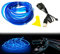Balabaxer USB EL-Wire Blau, 5M/16.4FT Flexible Neonlichtröhre DC 5V Neonröhre Innenraumlichtleiste für Autoinnenraum, Lücke Dekorationsbeleuchtung.