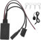 Qiilu Câble Audio, Câble AUX in pour Voiture, Adaptateur Audio Bluetooth 5.0 AUX Kit Mains Libres pour Microphone à 8 Broches Adapté pour 5000/6000 CD Stéréo (Noir)