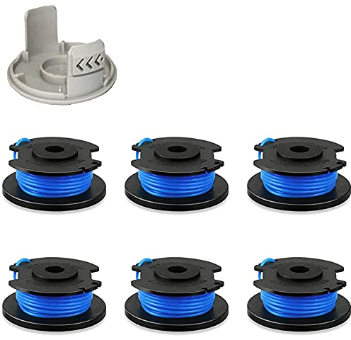 Lot de 6 bobines de fil de rechange AC14RL3A en nylon pour débroussailleuse Ryobi One 18 V, 24 V, 40 V