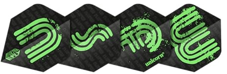 Unicorn Ultrafly Slang Dart-Flights, NSFW-grünes Design, Standard-Plus-Form, Ultra-strapazierfähiges 100-Mikron-Polyester-PET