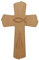 Kaltner Präsente Geschenkidee - Wandkreuz Echt Buche Holz Kreuz Kruzifix für die Wand 20 cm modern mit Herzen