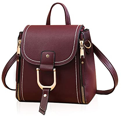 NICOLE & DORIS Rucksackhandtaschen Damen Rucksack Klein PU Leder Daypack Damen Mini Rucksack Mode Wasserdicht Frauen Reise Rucksack Handtasche Tagesrucksack für Mädchen Cityrucksack