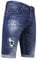 Local Fanatic Men's Paint Splatter Stretch Short Jeans -1035-SH- Blue