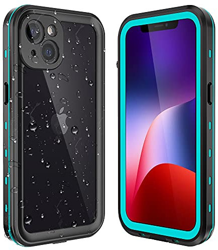 ZOETEC for iPhone 13 Waterproof Case, 360 Full Sealed with Built-in Screen Protector Shockproof Dustproof Clear Case for iPhone 13 6.1 inch (Blue)