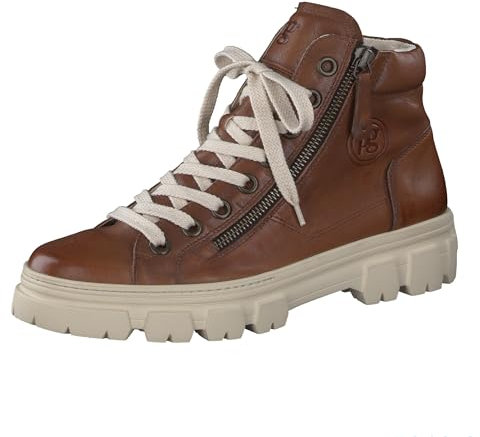Paul Green Damen Hightop-Sneaker, Frauen High-Top Sneaker,Strassenschuhe,Sportschuhe,Freizeitschuhe,Turnschuhe,Mittelbraun (Cognac),37 EU / 4 UK
