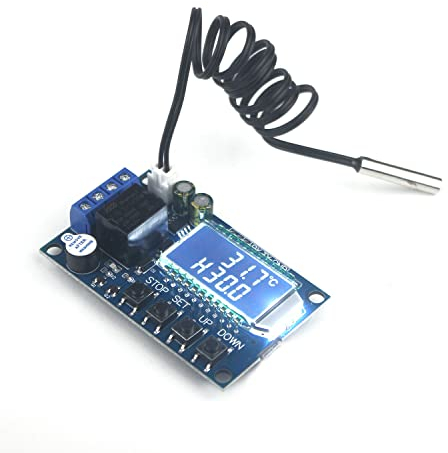 Taikuwu Electronic Thermostat Controller,DC 6-30V 24V LCD Digital Temperature Control Board 50~110℃ Temp Control Switch Module with Waterproof Sensor Prob