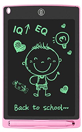 GUYUCOM LCD Schreibtablett Kinder 8,5 Zoll, Spielzeug ab 3 4 5 6 7 8 Jahre, Schreibtafel Elektronisch als Lernspielzeug Maltafel für Kinder(Rosa)