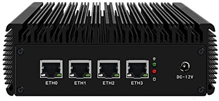 Micro Firewall Appliance, Mini PC, pFsense, Mikrotik, OPNsense, Untangle, VPN, Router PC, Intel Celeron N5105, HUNSN RJ02k, AES-NI, 4 x Intel 2.5GbE I225-V B3 LAN, 8G RAM, 128G SSD