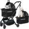 PAWZIDEA Dog Pram 4-in-1 Pet Pushchair Foldable Cat Trolley, pet buggy up to 33 kg, with Easy-Lock NO-Zip Canopy for Small Medium Dogs, Cats House, Quick Fold (Black)