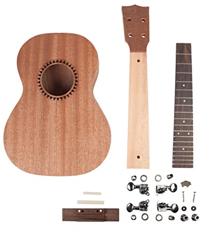 DIY 26 Zoll Ukelele Gitarre DIY Kit Sapele Wood Body Palisander Griffbrett W/Pegs String Bridge Nut Set Gitarrenbausatz DIY