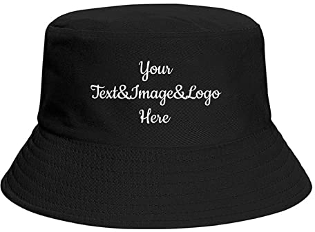 Miujonvy Personalisierter Fischerhut Your Text&Image&Logo Here Fischerhut verstaubarer Sommer-Reise-Sonnenhut