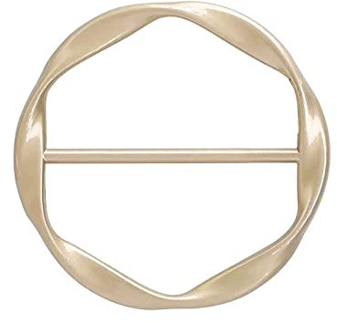 Mking Prerry Seidenschal-Ring-Clip, T-Shirt, Krawattenklammern für Damen, Schals, Verschluss, Taillenschnalle, modischer Metallring für Hemden, Kleidung, Dekor, Gold