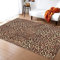 TEMLAN Brauner Tierleopardendruck Teppiche Gegend, Retro-traditioneller Leichter Luxus Dekorativer Teppich für Wohnzimmer, Schlafzimmer, Esszimmer Badezimmer Küche Flur Läufer 60 x 120cm