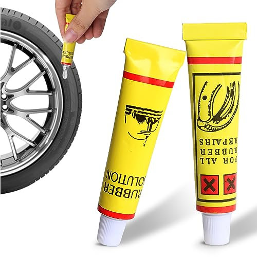 HFINGAQEX Colle de réparation de pneu de vélo, colle pour chambre à air de pneu de vélo, entretien et outils de vélo, kit de mastic de pneu, clou en caoutchouc de réparation de pneus, outils de