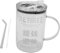 Tasse en Verre de Paille Tasse à café 1L avec poignée gobelet à café résistant aux Hautes températures Tasse à Lait pour thé café Eau Boisson glacée, RETRAITÉ