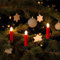 CLGarden traditionelle NARVA Außen Kerzenlichterkette 30 Spitzkerzen roter Schaft Kerze Lichterkette aussen Christbaum Weihnachtsbaum wetterfest