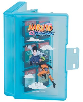 Konix Naruto Shippuden Boîtier de Protection et Transport Cartouches de Jeux Nintendo Switch 2 - Plastique - 24 rangements - Motif Naruto et Sasuke