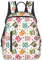 Niedlicher bunter Eulen-Rucksack für Damen und Herren, lässiger Tagesrucksack, niedlicher Laptop-Rucksack, leichter Reiserucksack, Niedliche, bunte Eule, One size