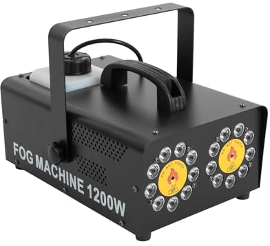 1200W Nebelmaschine, Dual Nozzle Smoke Machines, Hochleistungs Nebeleffekt, Nebelmaschine für Theater Bühne Party DJ Show Bar Hochzeit Weihnachten Halloween