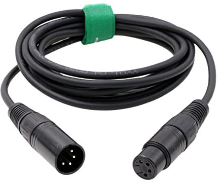 HangTon 4 Pin XLR Stecker auf Buchse XLR 4 Pin Mikrofon Rekorder Mixer Kopfhörerverstärker Symmetrisches Audiokabel (10 Meter)